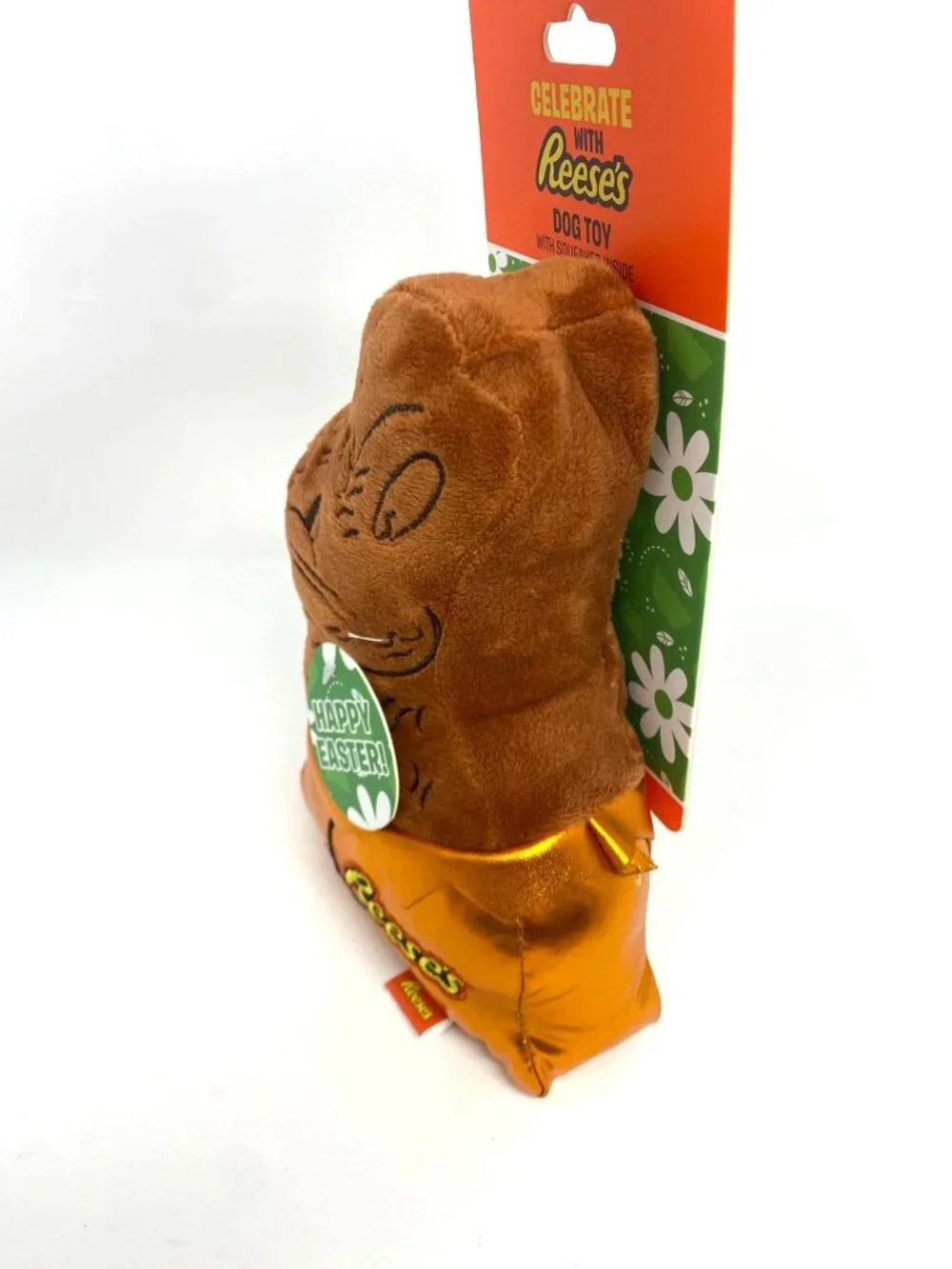 HERSHEY'S Reese's Easter Chocolate Bunny Plush Dog Toy Squeaker NWT